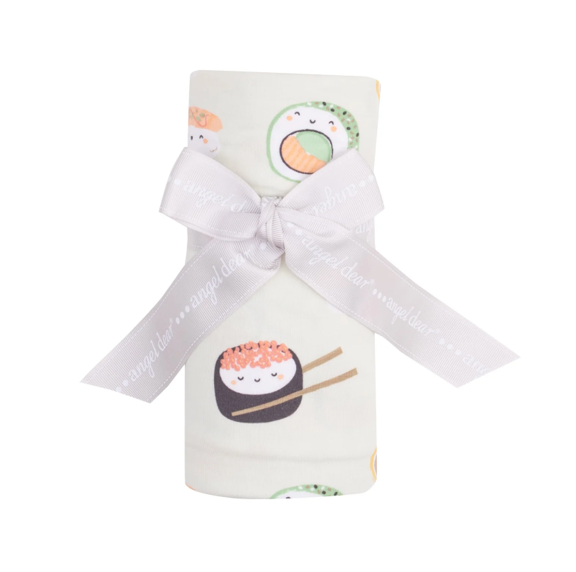 SUSHI GREEN SWADDLE BLANKET
