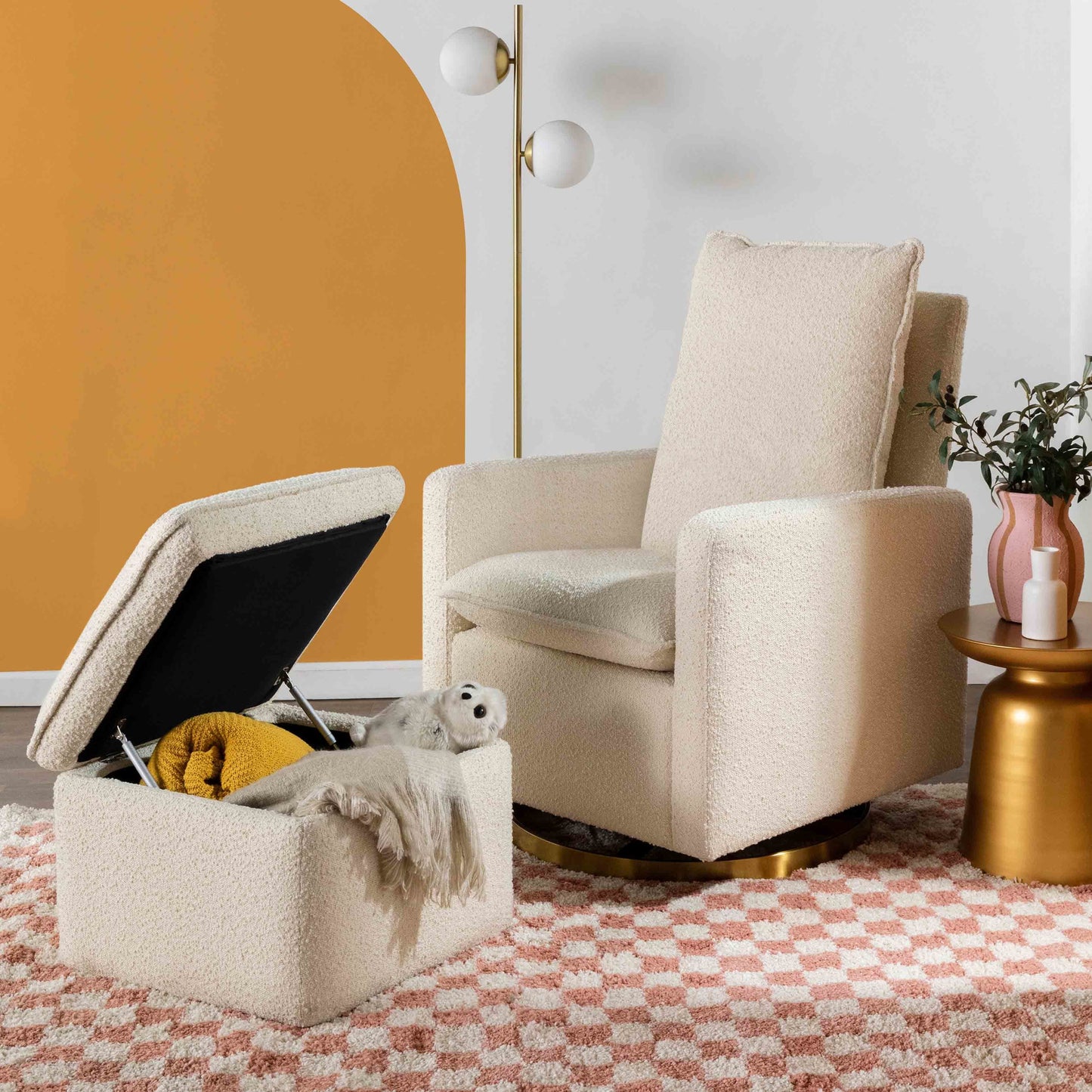 BABYLETTO CALI PILLOWBACK SWIVEL GLIDER