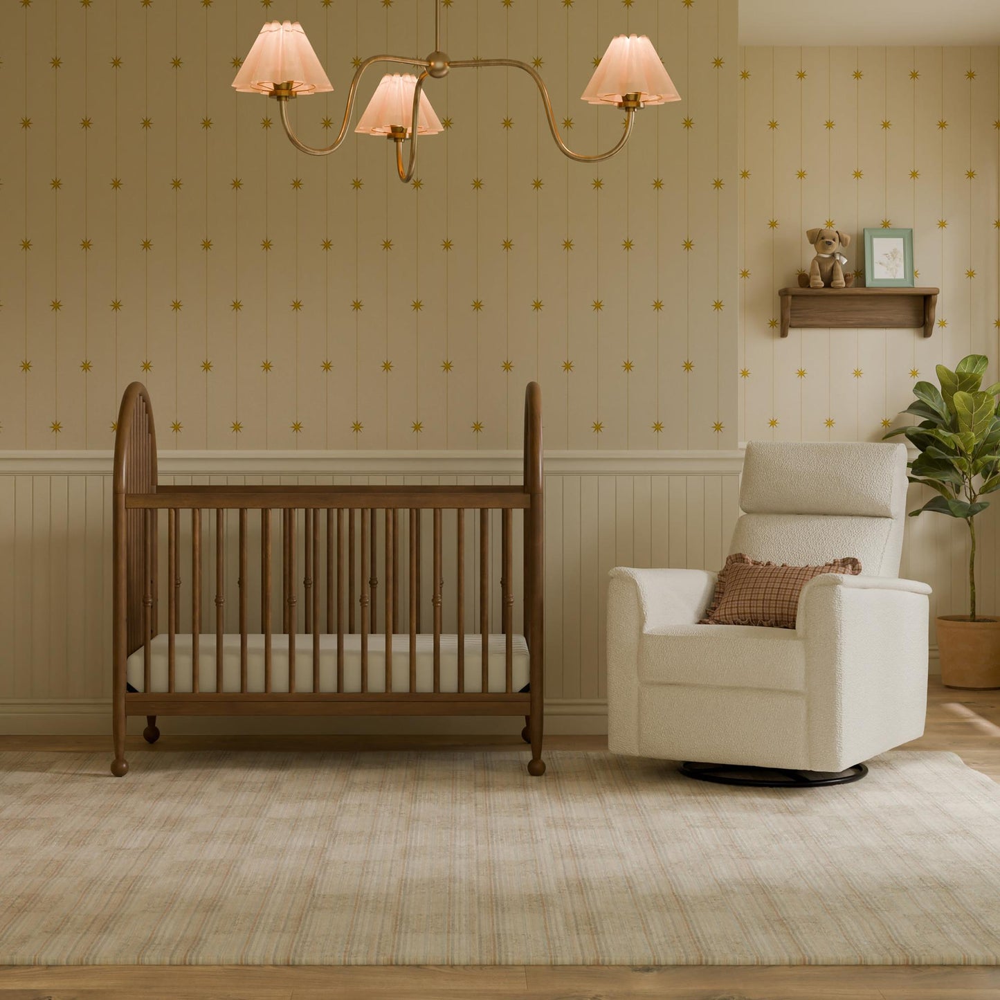 Alouette 3-in-1 Convertible Spindle Crib in Washed Pine