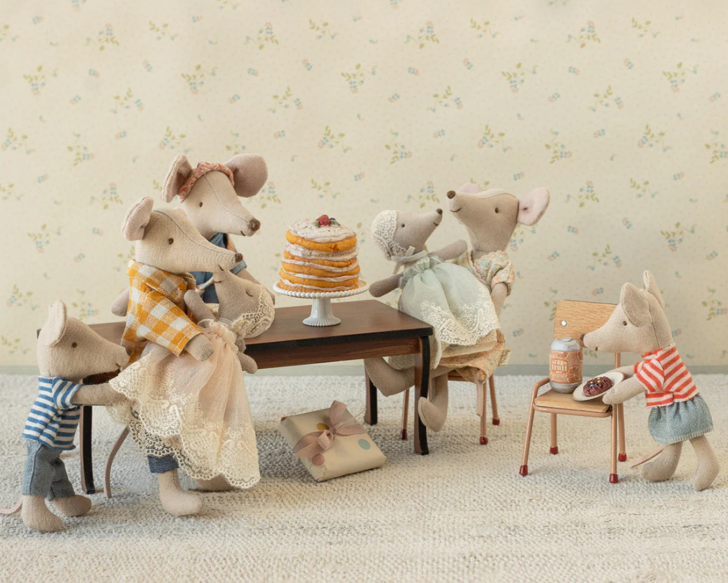 MAILEG BABY MOUSE IN GOWN - POWDER