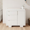Yuzu 3-Drawer Changer Dresser in White/Natural