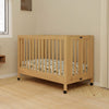 Maki Full-Size Folding Crib w/ Toddler Bed Conversion Kit in Honey