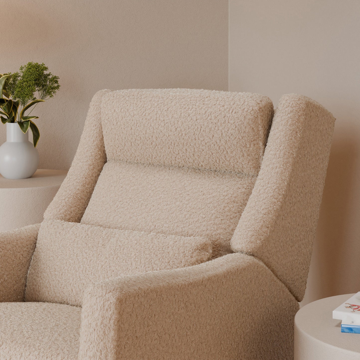 Kiwi Plus Power Glider Recliner w/ Power Headrest in Performance Beach Eco-Weave