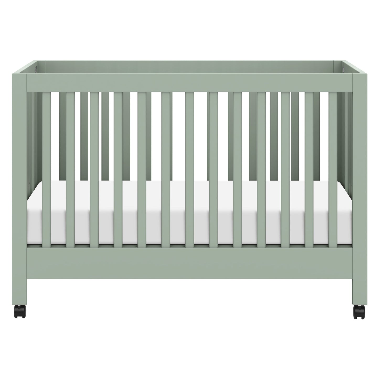 Maki Full-Size Folding Crib w/ Toddler Bed Conversion Kit in Honey
