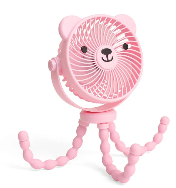 STROLLER FAN BEAR -PINK