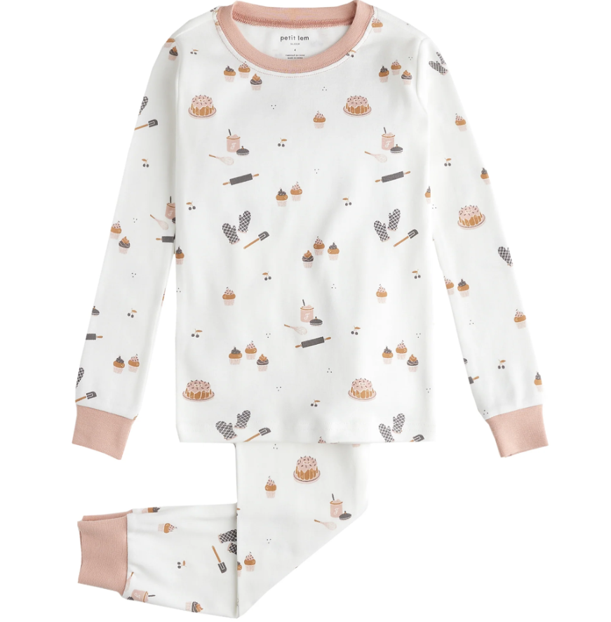PETIT LEM BAKING PRINT ON OFF-WHITE PJ SET