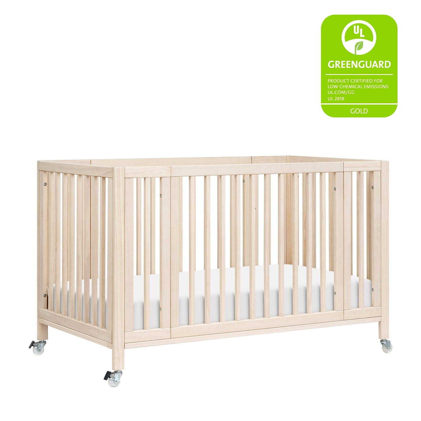 BABYLETTO ROLLI 9-IN-1 CONVERTIBLE ALL-STAGES CRIB WITH BASSINET & TODDLER BED CONVERSION KITS