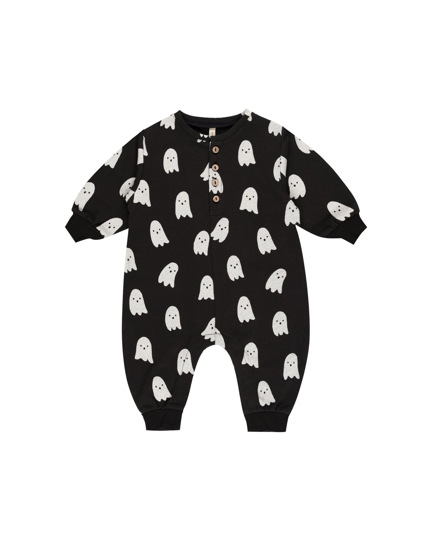 QUINCY MAE RELAXED FLEECE JUMPSUIT GHOSTS