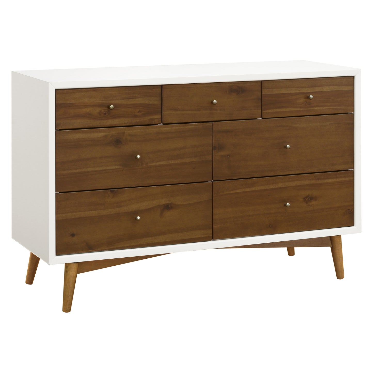 Palma 7-Drawer Double Dresser, Assembled in Warm White