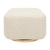 Kiwi Gliding Ottoman in Ivory Boucle w/ Gold Base