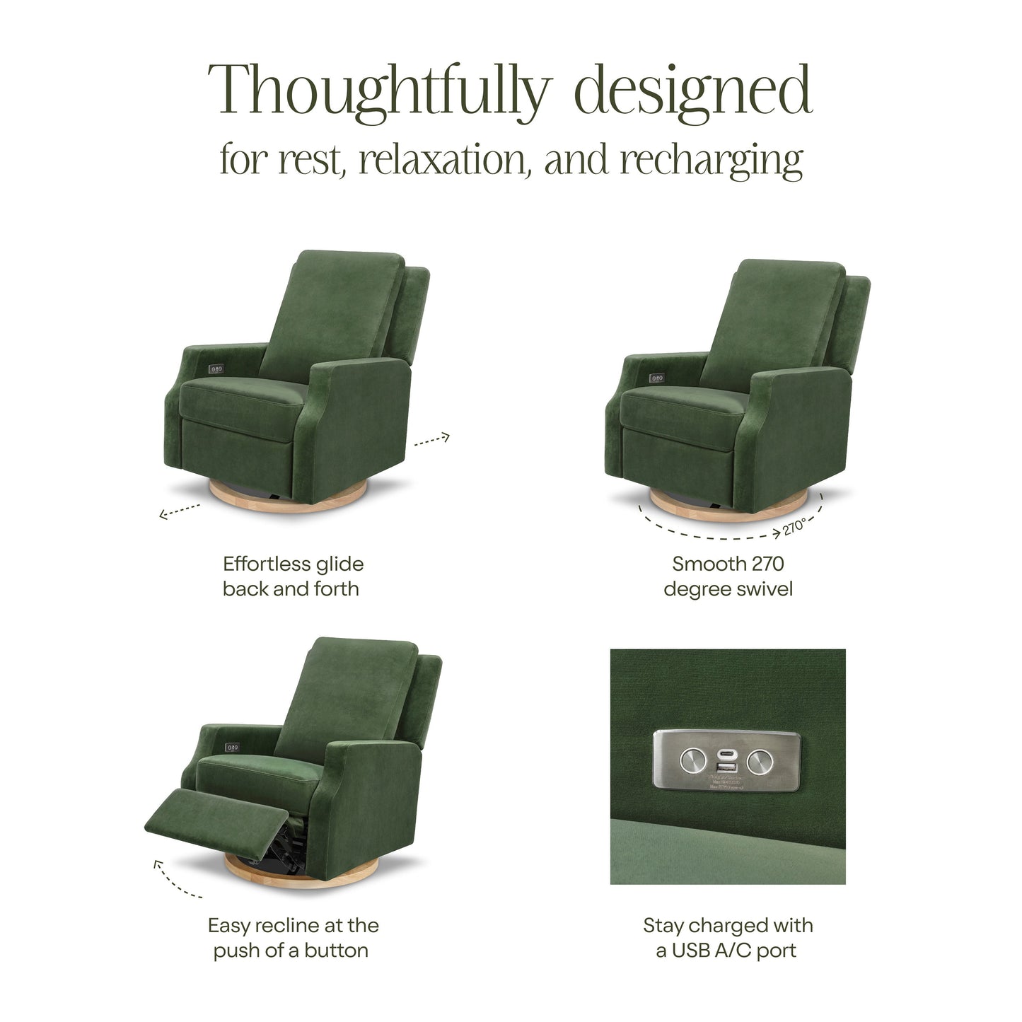 NAMESAKE CREWE ELECTRONIC RECLINER AND SWIVEL GLIDER