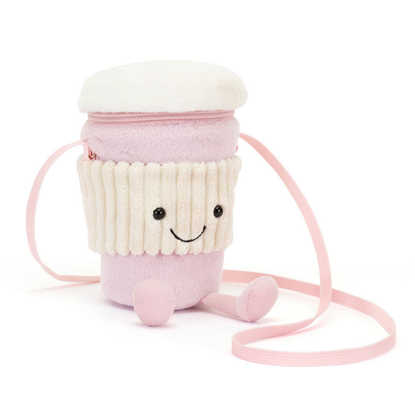 JELLYCAT AMUSEABLES COFFEE-TO-GO PINK BAG