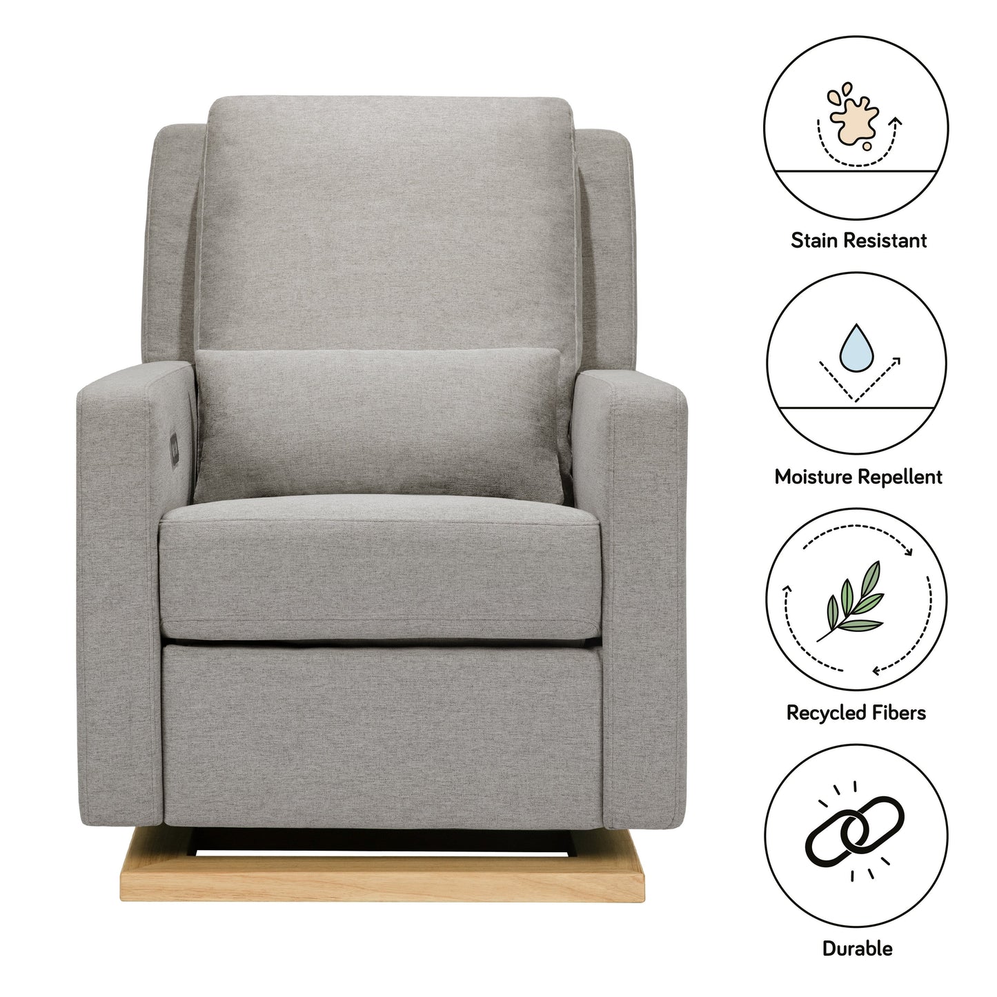 BABYLETTO SIGI ELECTRONIC RECLINER AND GLIDER WITH USB PORT