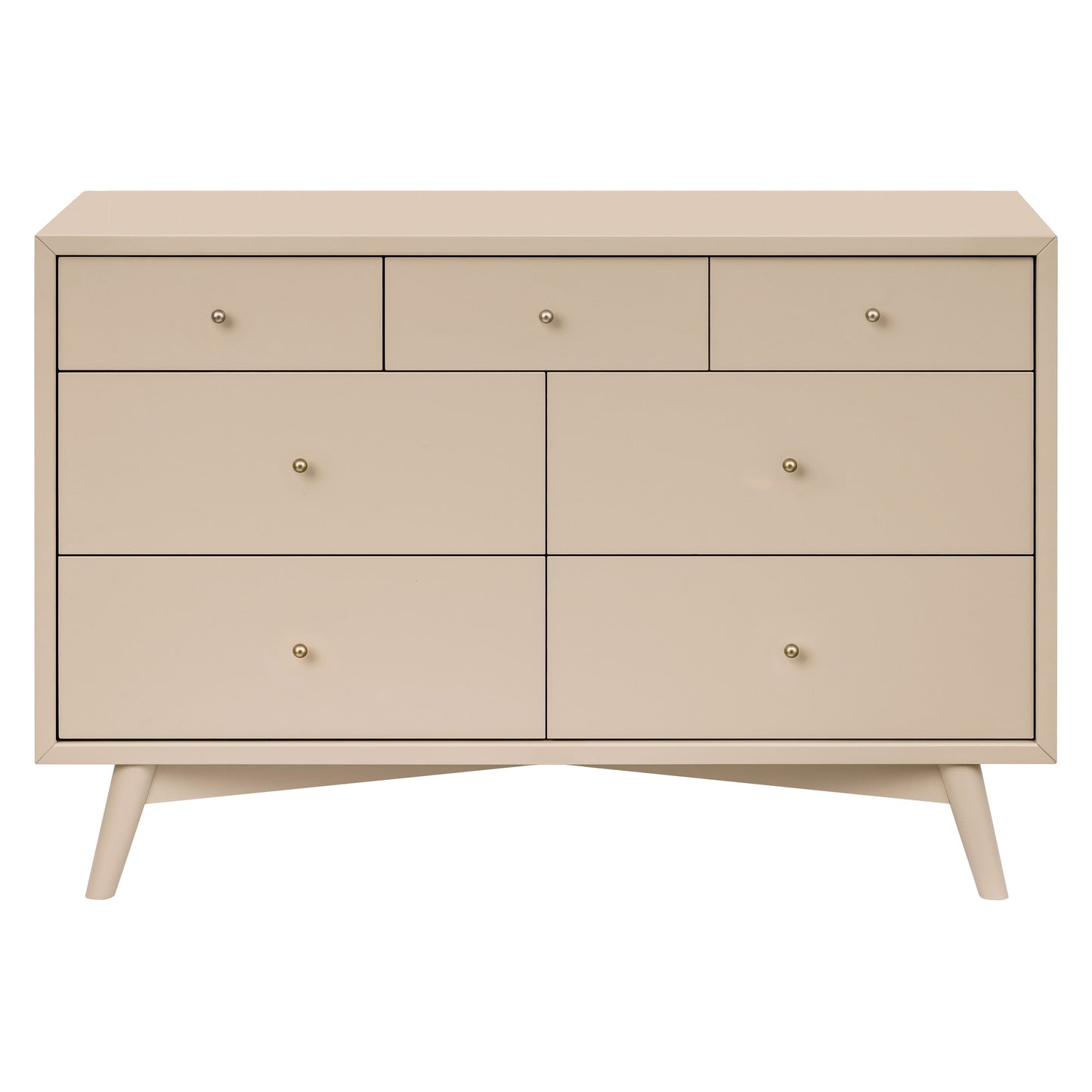 Palma 7-Drawer Double Dresser, Assembled in Warm White