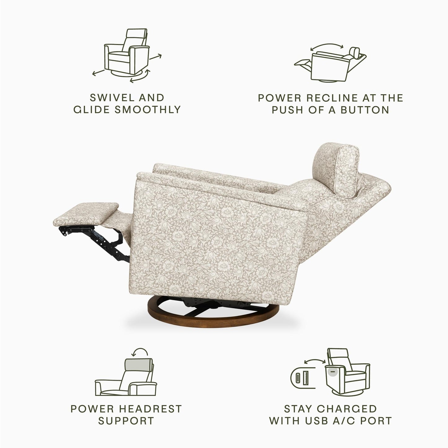 MORRIS & CO. X NAMESAKE WILLA PLUS POWER GLIDER RECLINER WITH POWER HEADREST