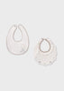 MAYORAL BIB SET WHITE EMBROIDERY