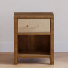 Eloise Nightstand, Assembled in Honey & Performance Sand Eco-Weave