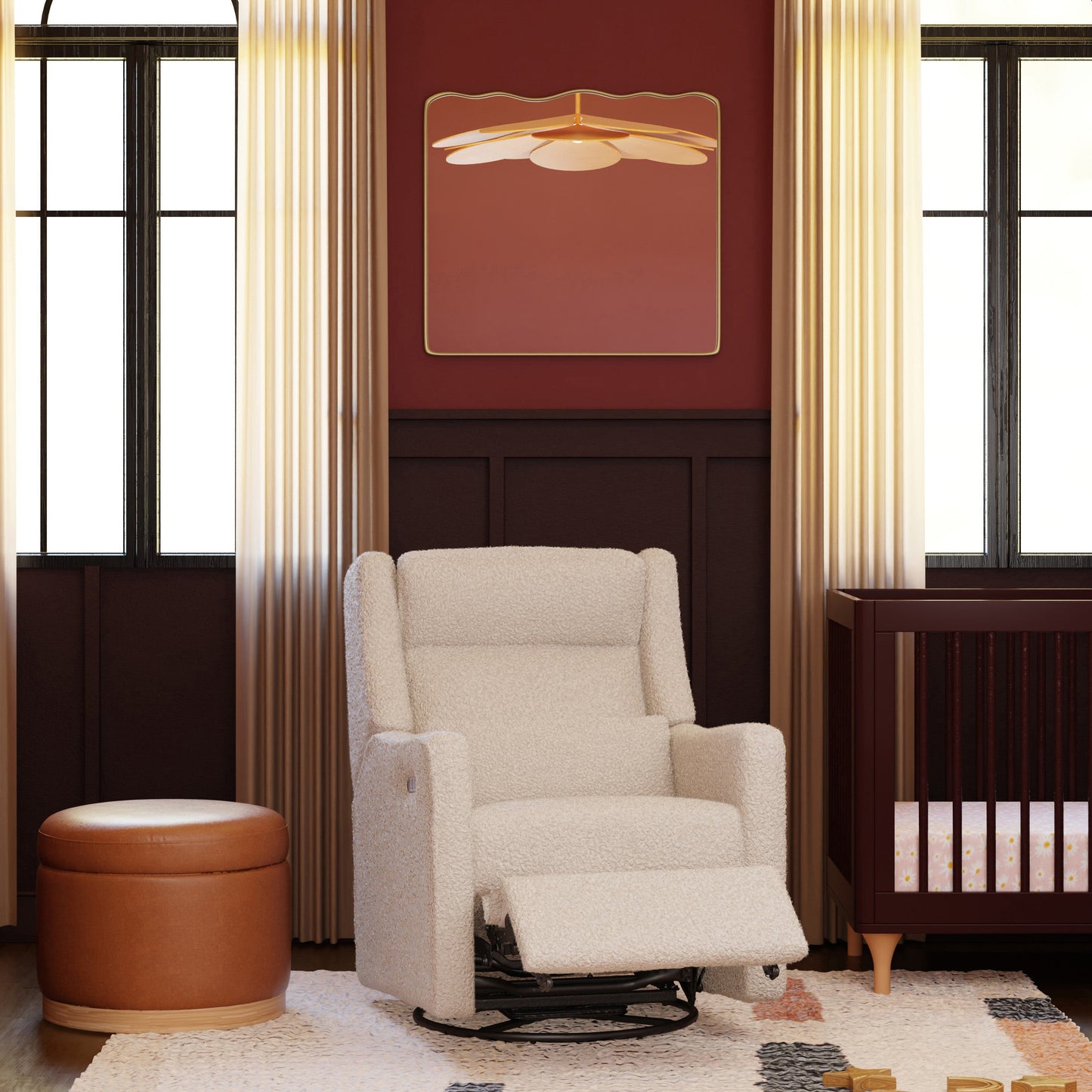 Kiwi Plus Power Glider Recliner w/ Power Headrest in Performance Beach Eco-Weave