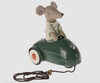 MAILEG MOUSE CAR - DARK GREEN