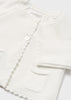 MAYORAL BASIC KNIT SHORT CARDIGAN - OFF WHITE