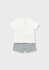 MAYORAL LINEN SHORTS AND T-SHIRT 2-PIECE SET JADE