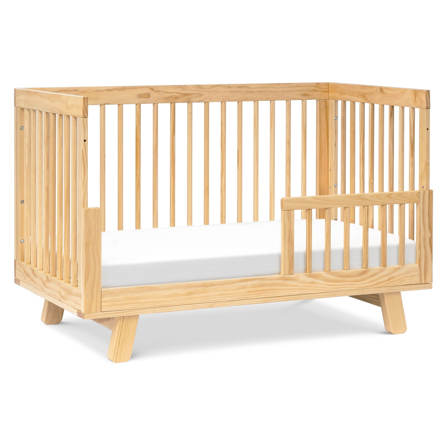 Hudson 3-in-1 Convertible Crib w/ToddlerBedConversionKit in White/Washed Natural