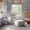 Crawford Gliding Ottoman in Tan Gingham