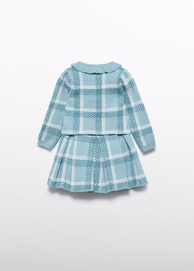 ABEL & LULA GIRL PLAID KNIT SKIRT SET