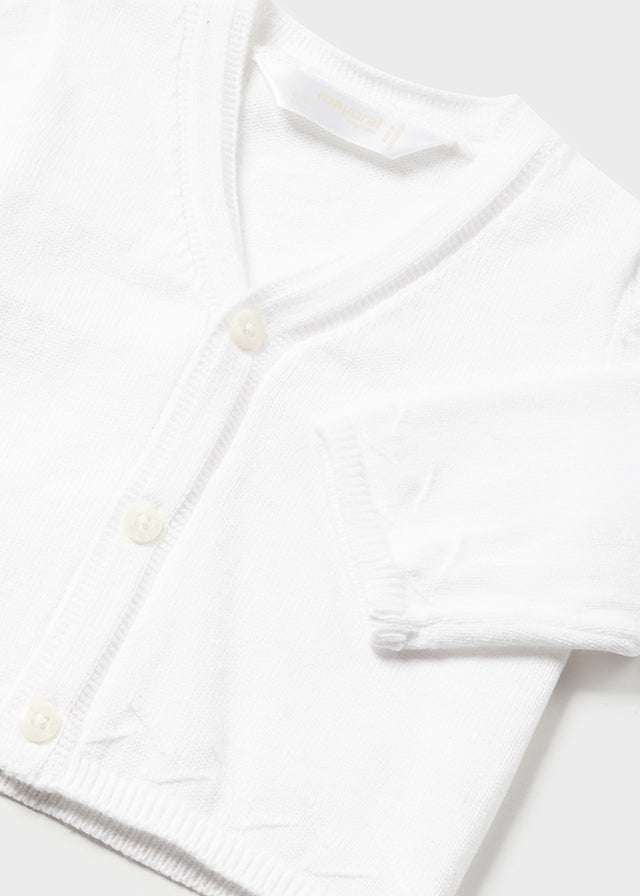 MAYORAL BOYS BASIC KIT CARDIGAN - WHITE