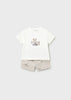 MAYORAL BOY SHORTS AND TEDDY BEAR T-SHIRT SET
