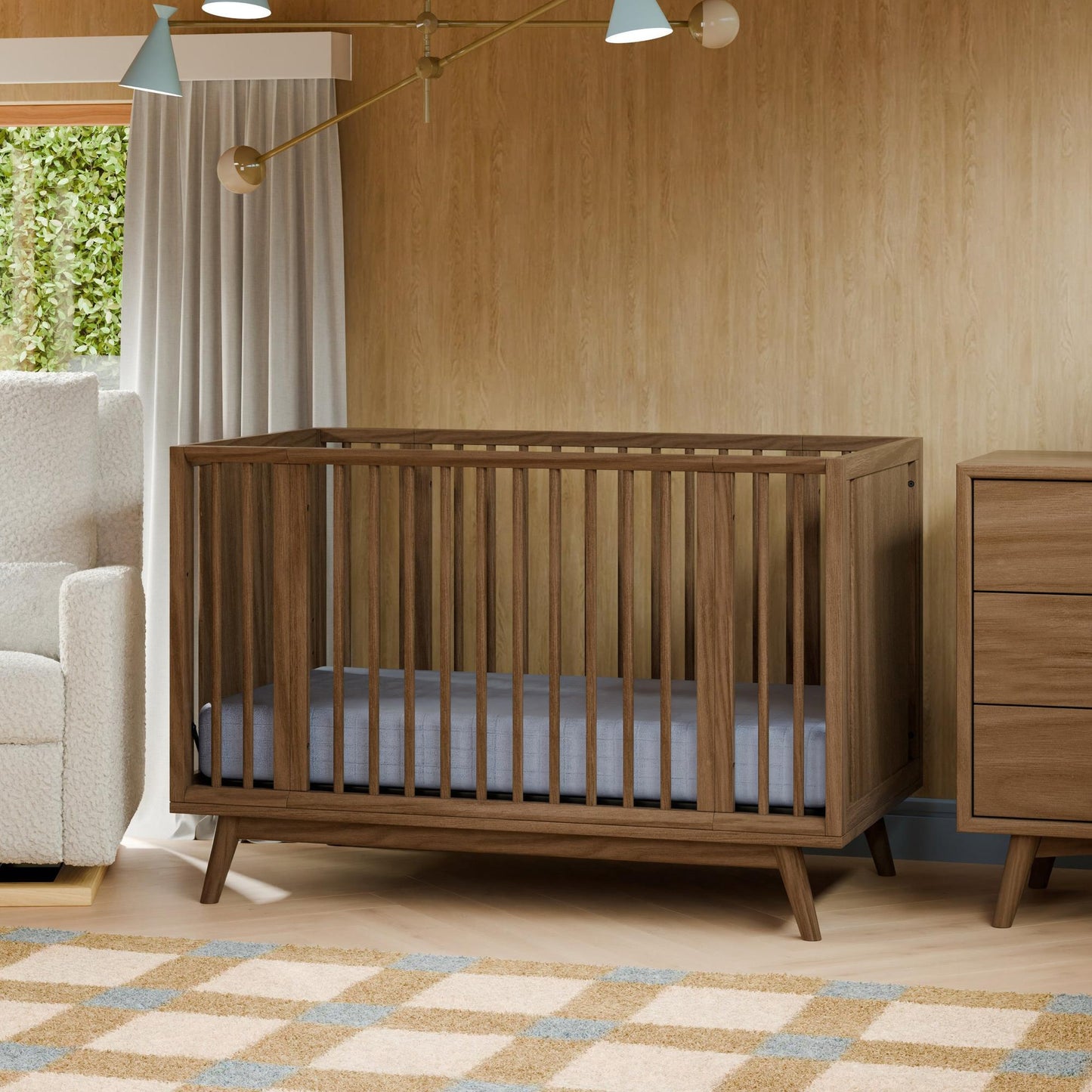 BABYLETTO PALMA 8-IN-1 CONVERTIBLE ALL-STAGES CRIB WITH BASSINET & TODDLER BED KIT