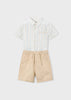 MAYORAL BOY LINEN SHORTS AND SHIRT SET