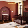 Lolly 3-in-1 Convertible Crib w/Toddler Bed Conversion in Crimson/Natural