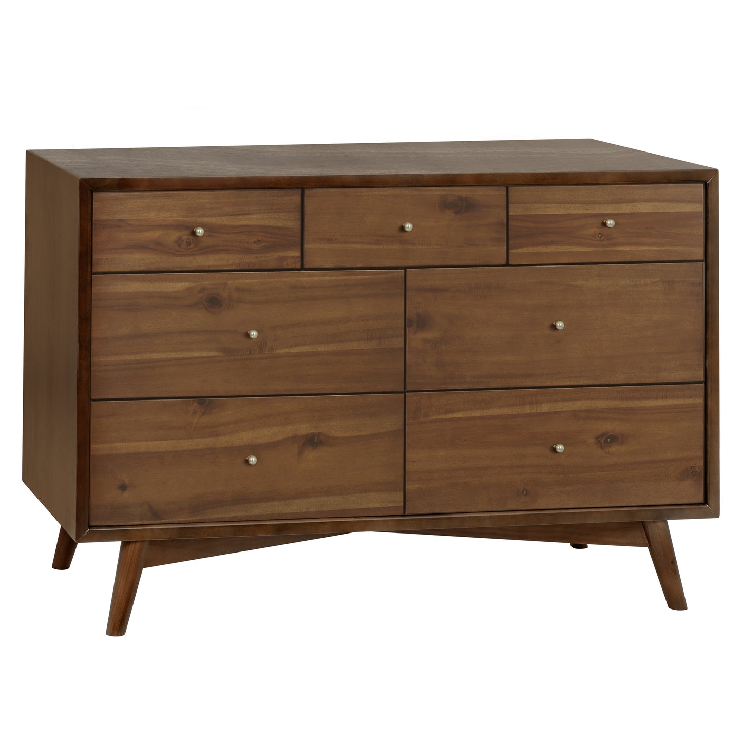 Palma 7-Drawer Double Dresser, Assembled in Warm White