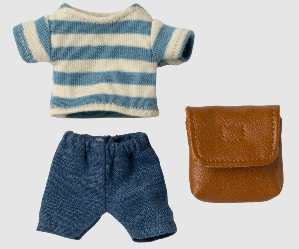 CLOTHES AND BAG, BIG BROTHER MOUSE - BROWN