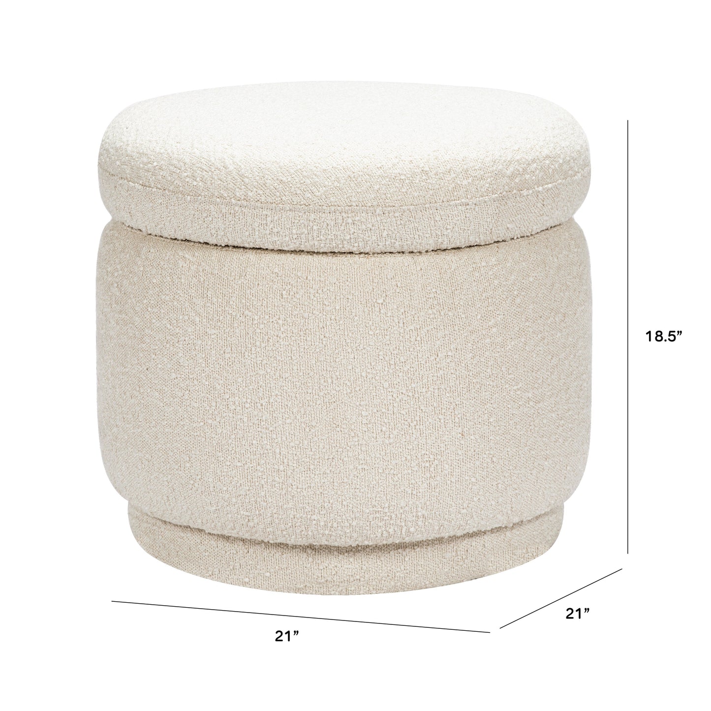 BABYLETTO ENOKI STORAGE OTTOMAN IN BOUCLE