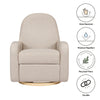 BABYLETTO NAMI ELECTRONIC RECLINER AND SWIVEL GLIDER RECLINER WITH USB PORT