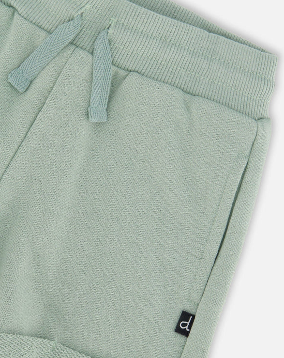 DEUX PAR DEUX FRENCH TERRY SHORTS GREEN MILIEU
