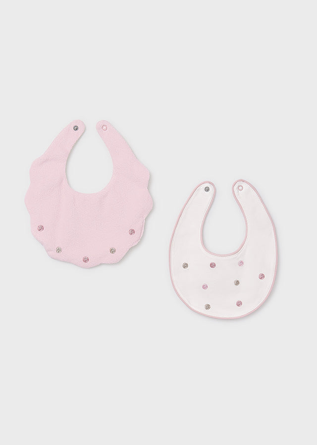 MAYORAL BIB SET BLUSH DOTS
