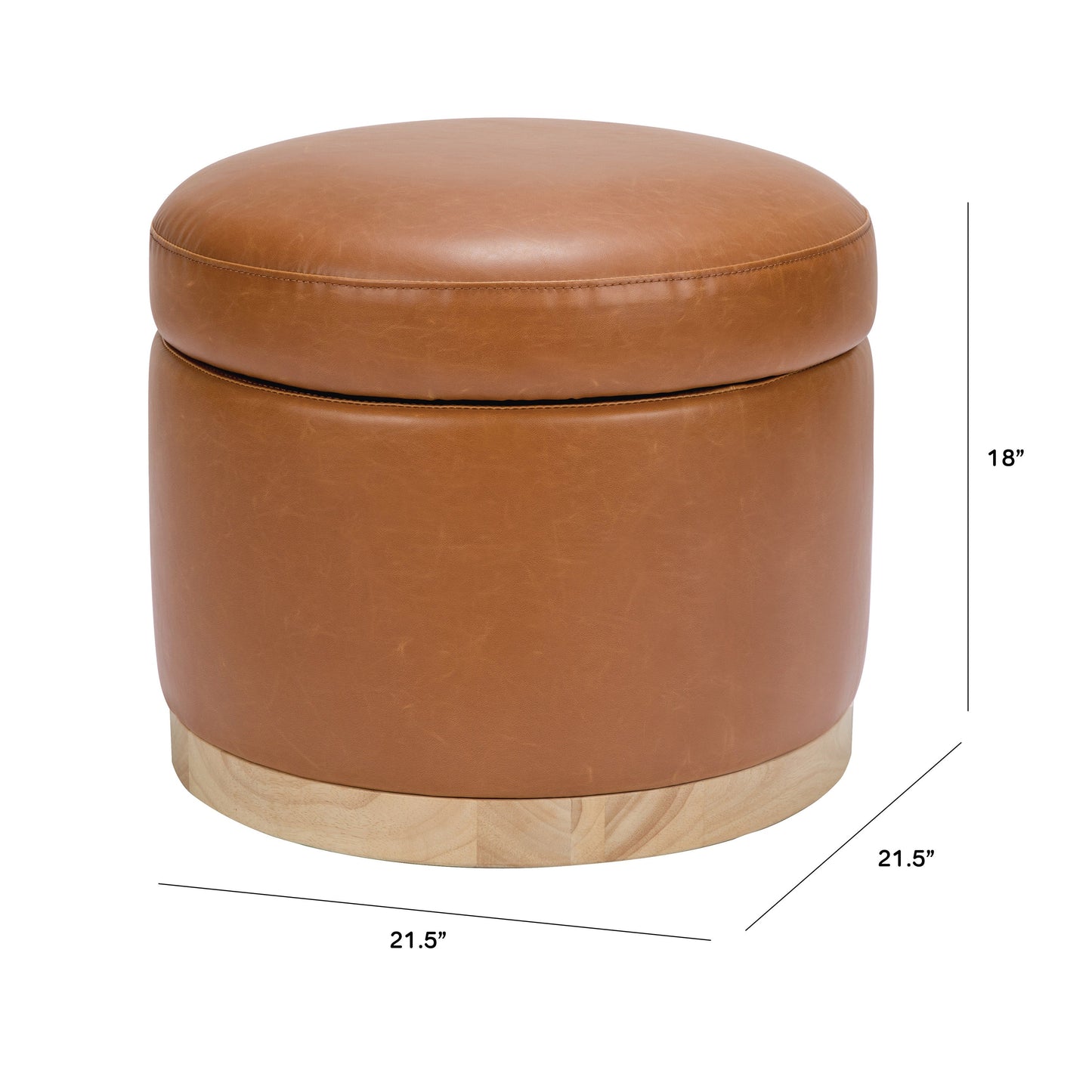 BABYLETTO NAKA STORAGE OTTOMAN IN VEGAN LEATHER
