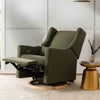 Kiwi Glider Recliner w/ Electronic Control and USB in Ivory Boucle w/Gold Base
