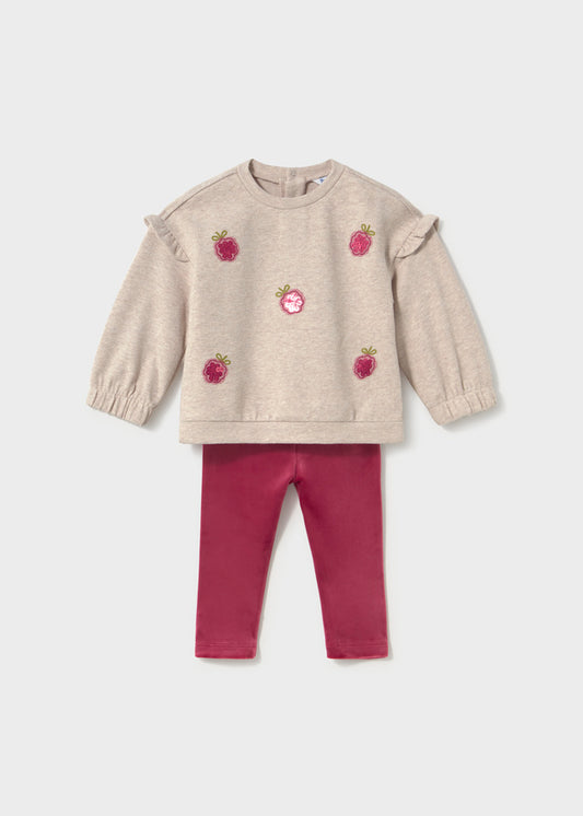 MAYORAL GIRL SWEATSHIRT AND LEGGINGS SET