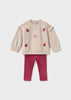 MAYORAL GIRL SWEATSHIRT AND LEGGINGS SET