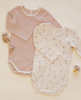 QUINCY MAE RIBBED BODYSUIT, 2 PACK DUSTY ROSE MICROSTRIPE, FALL DITSY