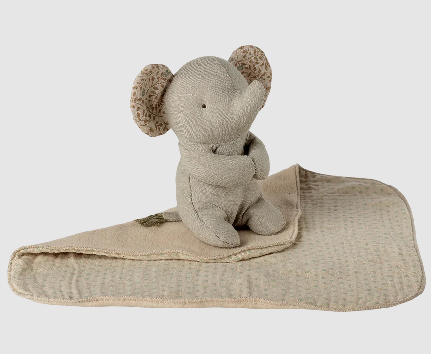 MAILEG LULLABY FRIENDS, ELAPHANT, MINI - IRON GREY