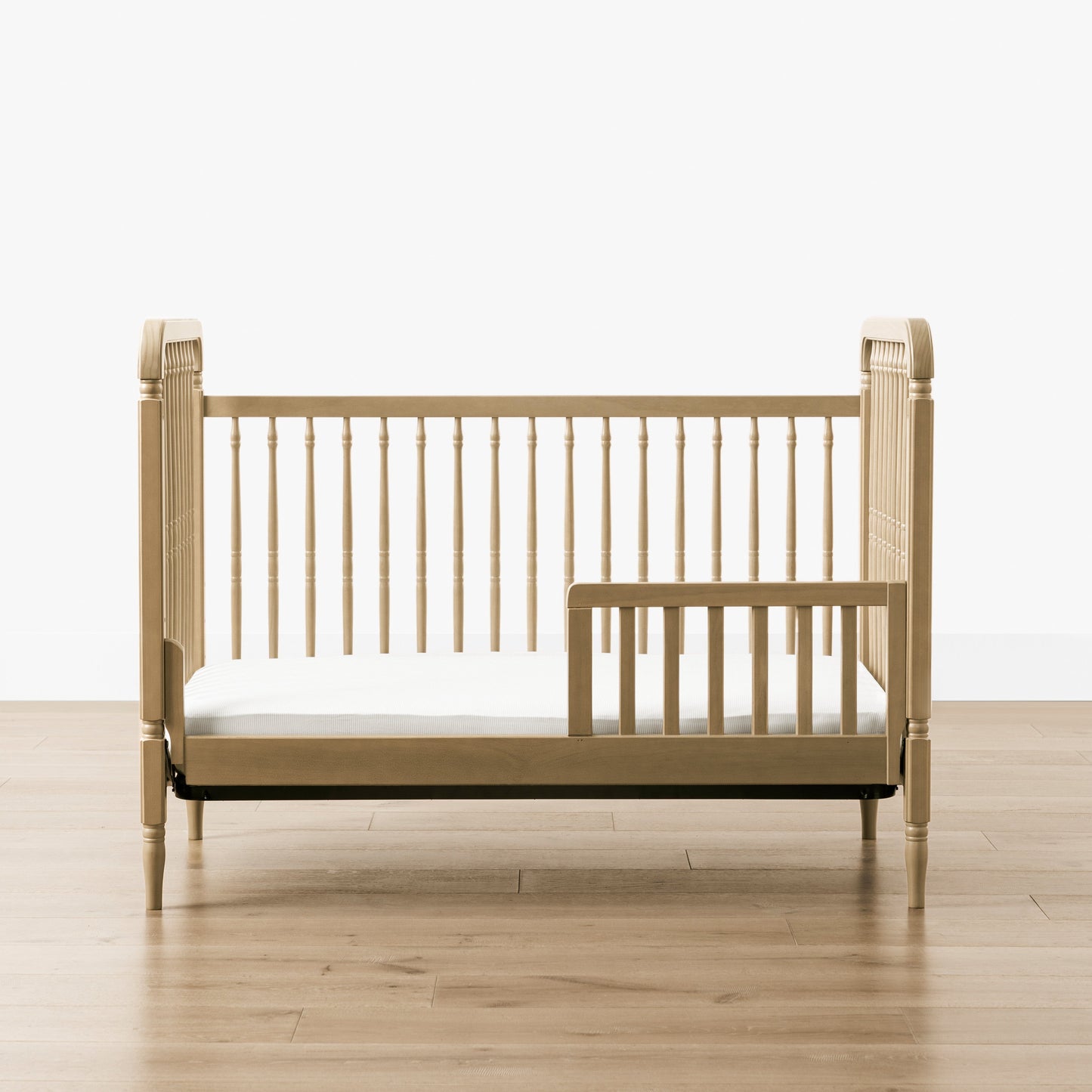 Liberty 3-in-1 Convertible Spindle Crib w/Toddler Bed Conversion Kit in Dusty Rose