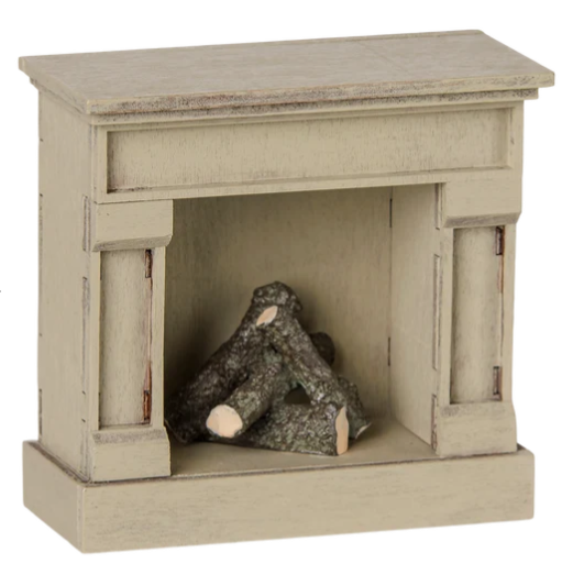 MAILEG FIREPLACE, MOUSE OFF WHITE