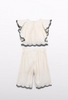 ABEL & LULA EMBROIDERED CULOTTE PANTS SET