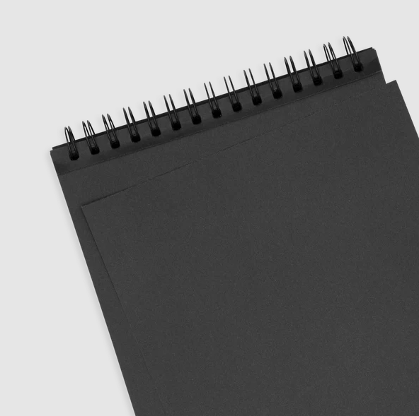 D.I.Y. SKETCHBOOK - SMALL BLACK PAPER  (5" x 7.5")