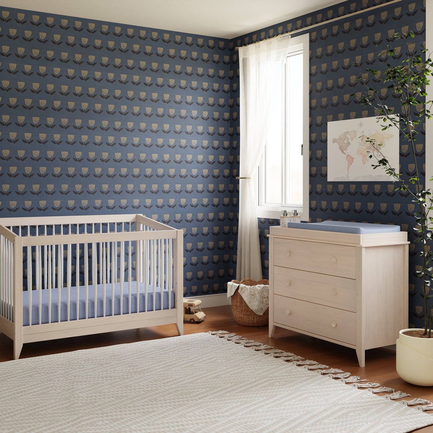 BABYLETTO SPROUT 3-DRAWER CHANGER DRESSER WITH REMOVABLE CHANGING TRAY